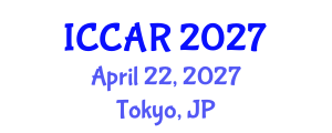 International Conference on Control, Automation and Robotics (ICCAR) April 22, 2027 - Tokyo, Japan International Conference on Control, Automation and Robotics (ICCAR) April 22, 2027 - Tokyo, Japan