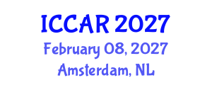 International Conference on Control, Automation and Robotics (ICCAR) February 08, 2027 - Amsterdam, Netherlands International Conference on Control, Automation and Robotics (ICCAR) February 08, 2027 - Amsterdam, Netherlands