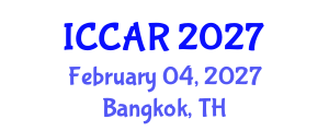 International Conference on Control, Automation and Robotics (ICCAR) February 04, 2027 - Bangkok, Thailand International Conference on Control, Automation and Robotics (ICCAR) February 04, 2027 - Bangkok, Thailand