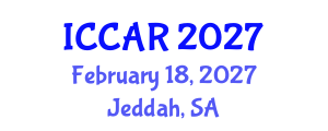 International Conference on Control, Automation and Robotics (ICCAR) February 18, 2027 - Jeddah, Saudi Arabia International Conference on Control, Automation and Robotics (ICCAR) February 18, 2027 - Jeddah, Saudi Arabia