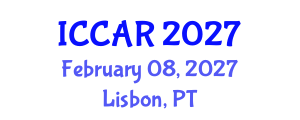 International Conference on Control, Automation and Robotics (ICCAR) February 08, 2027 - Lisbon, Portugal International Conference on Control, Automation and Robotics (ICCAR) February 08, 2027 - Lisbon, Portugal