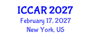 International Conference on Control, Automation and Robotics (ICCAR) February 17, 2027 - New York, United States International Conference on Control, Automation and Robotics (ICCAR) February 17, 2027 - New York, United States