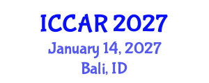 International Conference on Control, Automation and Robotics (ICCAR) January 14, 2027 - Bali, Indonesia International Conference on Control, Automation and Robotics (ICCAR) January 14, 2027 - Bali, Indonesia