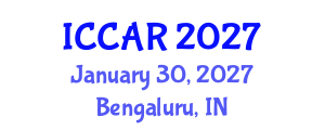 International Conference on Control, Automation and Robotics (ICCAR) January 30, 2027 - Bengaluru, India International Conference on Control, Automation and Robotics (ICCAR) January 30, 2027 - Bengaluru, India