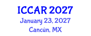International Conference on Control, Automation and Robotics (ICCAR) January 23, 2027 - Cancún, Mexico International Conference on Control, Automation and Robotics (ICCAR) January 23, 2027 - Cancún, Mexico