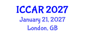 International Conference on Control, Automation and Robotics (ICCAR) January 21, 2027 - London, United Kingdom International Conference on Control, Automation and Robotics (ICCAR) January 21, 2027 - London, United Kingdom