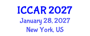 International Conference on Control, Automation and Robotics (ICCAR) January 28, 2027 - New York, United States International Conference on Control, Automation and Robotics (ICCAR) January 28, 2027 - New York, United States