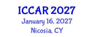 International Conference on Control, Automation and Robotics (ICCAR) January 16, 2027 - Nicosia, Cyprus International Conference on Control, Automation and Robotics (ICCAR) January 16, 2027 - Nicosia, Cyprus