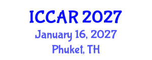 International Conference on Control, Automation and Robotics (ICCAR) January 16, 2027 - Phuket, Thailand International Conference on Control, Automation and Robotics (ICCAR) January 16, 2027 - Phuket, Thailand