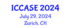 International Conference on Control, Automation and Systems Engineering (ICCASE) July 29, 2024 - Zurich, Switzerland