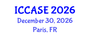 International Conference on Control, Automation and Systems Engineering (ICCASE) December 30, 2026 - Paris, France International Conference on Control, Automation and Systems Engineering (ICCASE) December 30, 2026 - Paris, France