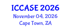 International Conference on Control, Automation and Systems Engineering (ICCASE) November 04, 2026 - Cape Town, South Africa International Conference on Control, Automation and Systems Engineering (ICCASE) November 04, 2026 - Cape Town, South Africa
