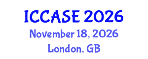 International Conference on Control, Automation and Systems Engineering (ICCASE) November 18, 2026 - London, United Kingdom International Conference on Control, Automation and Systems Engineering (ICCASE) November 18, 2026 - London, United Kingdom