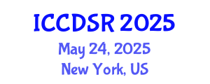 International Conference on Control, Dynamic Systems, and Robotics (ICCDSR) May 24, 2025 - New York, United States