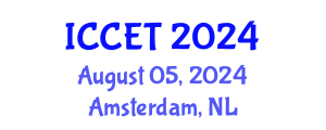 International Conference on Control Engineering and Technology (ICCET) August 05, 2024 - Amsterdam, Netherlands