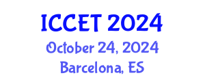 International Conference on Control Engineering and Technology (ICCET) October 24, 2024 - Barcelona, Spain