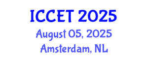 International Conference on Control Engineering and Technology (ICCET) August 05, 2025 - Amsterdam, Netherlands