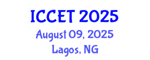 International Conference on Control Engineering and Technology (ICCET) August 09, 2025 - Lagos, Nigeria