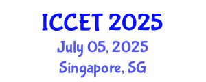 International Conference on Control Engineering and Technology (ICCET) July 05, 2025 - Singapore, Singapore