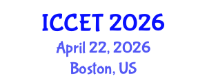 International Conference on Control Engineering and Technology (ICCET) April 22, 2026 - Boston, United States