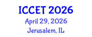 International Conference on Control Engineering and Technology (ICCET) April 29, 2026 - Jerusalem, Israel