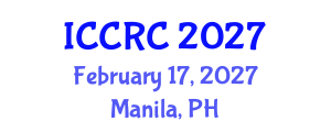 International Conference on Control, Robotics and Cybernetics (ICCRC) February 17, 2027 - Manila, Philippines International Conference on Control, Robotics and Cybernetics (ICCRC) February 17, 2027 - Manila, Philippines