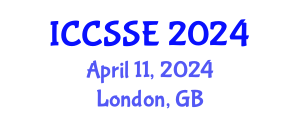 International Conference on Control Science and Systems Engineering (ICCSSE) April 11, 2024 - London, United Kingdom