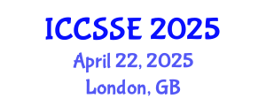 International Conference on Control Science and Systems Engineering (ICCSSE) April 22, 2025 - London, United Kingdom