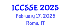 International Conference on Control Science and Systems Engineering (ICCSSE) February 17, 2025 - Rome, Italy