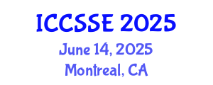 International Conference on Control Science and Systems Engineering (ICCSSE) June 14, 2025 - Montreal, Canada