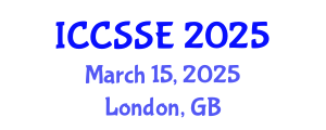International Conference on Control Science and Systems Engineering (ICCSSE) March 15, 2025 - London, United Kingdom