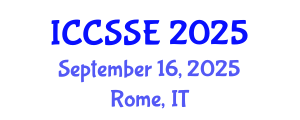 International Conference on Control Science and Systems Engineering (ICCSSE) September 16, 2025 - Rome, Italy
