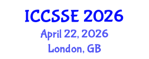 International Conference on Control Science and Systems Engineering (ICCSSE) April 22, 2026 - London, United Kingdom