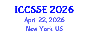 International Conference on Control Science and Systems Engineering (ICCSSE) April 22, 2026 - New York, United States