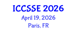 International Conference on Control Science and Systems Engineering (ICCSSE) April 19, 2026 - Paris, France