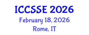 International Conference on Control Science and Systems Engineering (ICCSSE) February 18, 2026 - Rome, Italy