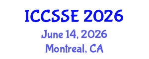 International Conference on Control Science and Systems Engineering (ICCSSE) June 14, 2026 - Montreal, Canada