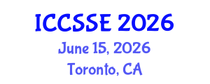 International Conference on Control Science and Systems Engineering (ICCSSE) June 15, 2026 - Toronto, Canada