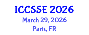 International Conference on Control Science and Systems Engineering (ICCSSE) March 29, 2026 - Paris, France