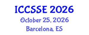 International Conference on Control Science and Systems Engineering (ICCSSE) October 25, 2026 - Barcelona, Spain