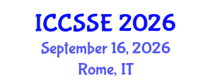 International Conference on Control Science and Systems Engineering (ICCSSE) September 16, 2026 - Rome, Italy