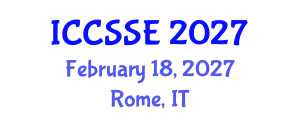 International Conference on Control Science and Systems Engineering (ICCSSE) February 18, 2027 - Rome, Italy