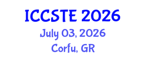International Conference on Control Systems and Transportation Engineering (ICCSTE) July 03, 2026 - Corfu, Greece International Conference on Control Systems and Transportation Engineering (ICCSTE) July 03, 2026 - Corfu, Greece