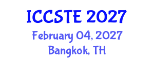 International Conference on Control Systems and Transportation Engineering (ICCSTE) February 04, 2027 - Bangkok, Thailand International Conference on Control Systems and Transportation Engineering (ICCSTE) February 04, 2027 - Bangkok, Thailand