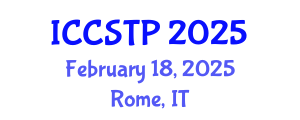 International Conference on Control Systems Theory and Practice (ICCSTP) February 18, 2025 - Rome, Italy