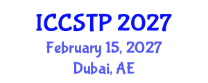 International Conference on Control Systems Theory and Practice (ICCSTP) February 15, 2027 - Dubai, United Arab Emirates International Conference on Control Systems Theory and Practice (ICCSTP) February 15, 2027 - Dubai, United Arab Emirates