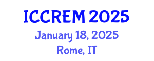 International Conference on Coral Reef Evaluation and Monitoring (ICCREM) January 18, 2025 - Rome, Italy