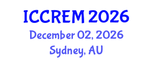 International Conference on Coral Reef Evaluation and Monitoring (ICCREM) December 02, 2026 - Sydney, Australia International Conference on Coral Reef Evaluation and Monitoring (ICCREM) December 02, 2026 - Sydney, Australia