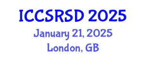 International Conference on Corporate Social Responsibility and Sustainable Development (ICCSRSD) January 21, 2025 - London, United Kingdom