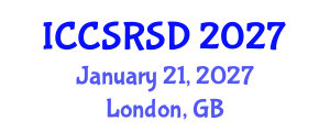 International Conference on Corporate Social Responsibility and Sustainable Development (ICCSRSD) January 21, 2027 - London, United Kingdom